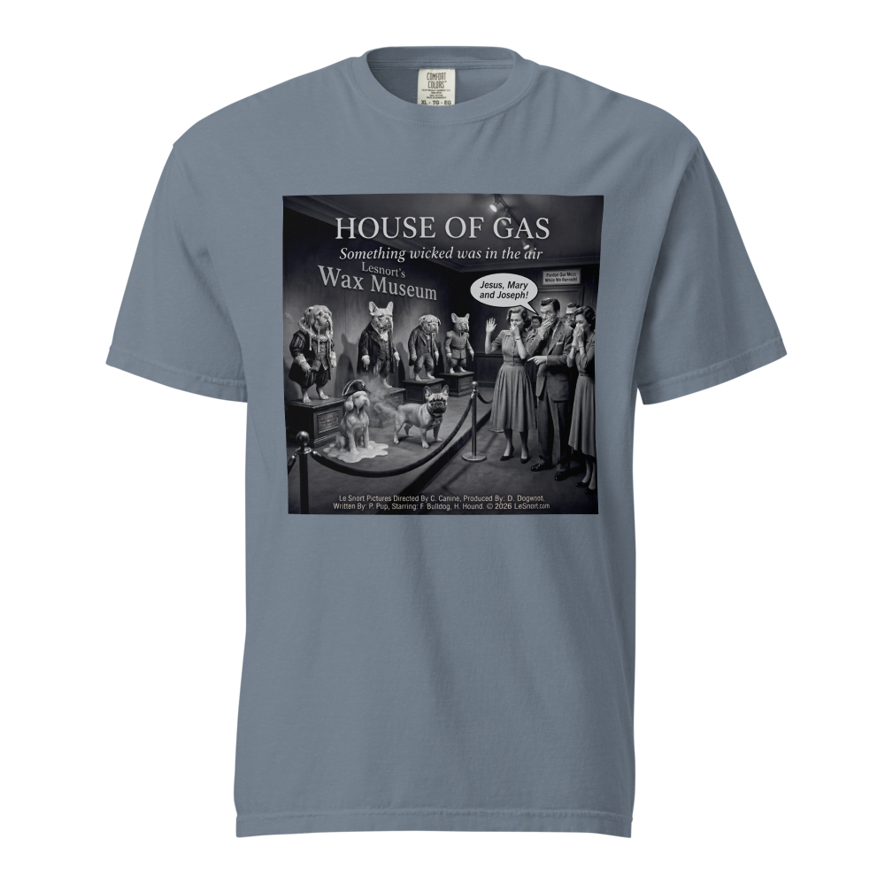 "House of Gas" Funny French Bulldog Graphic Tshirt