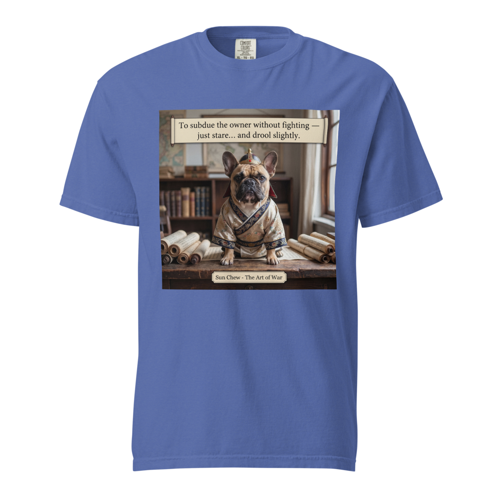 Lesnort - The Art of War "Dropped Cheese" French Bulldog Graphic Tee
