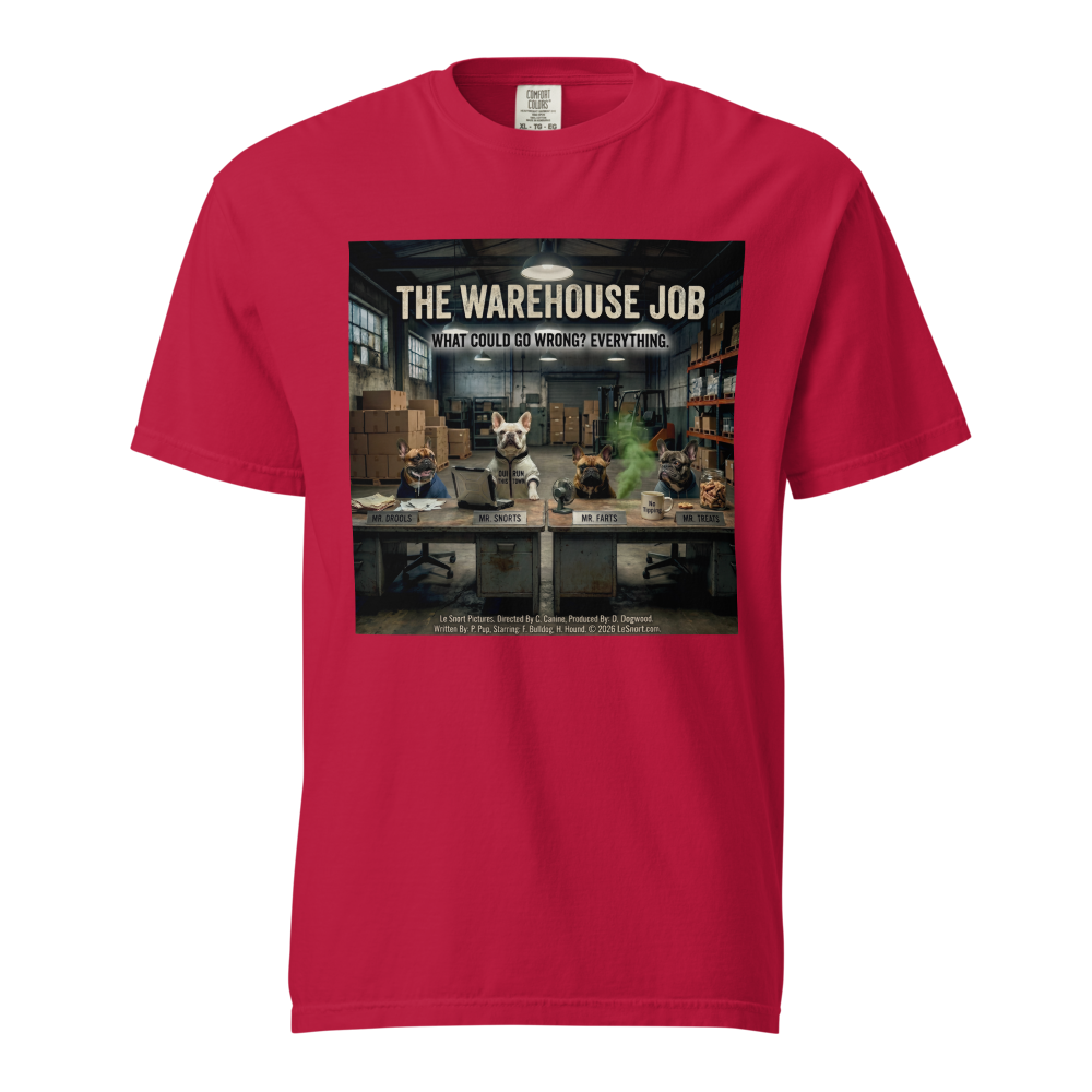 Lesnort - "The Warehouse Job" Funny Frenchie Heist Parody Tshirt
