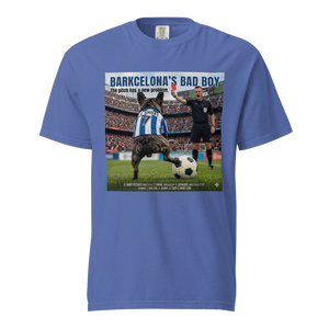 Lesnort - "Barkcelona's Bad Boy" Red Card Parody Frenchie Tee
