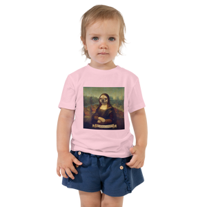 Lesnort - "The Mona Leash-A" Classic Art Parody Toddler T-Shirt