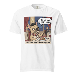 Lesnort - Gaston Le Snort - "Simply Gauche" Snobby Frenchie Culinary Critic Tee