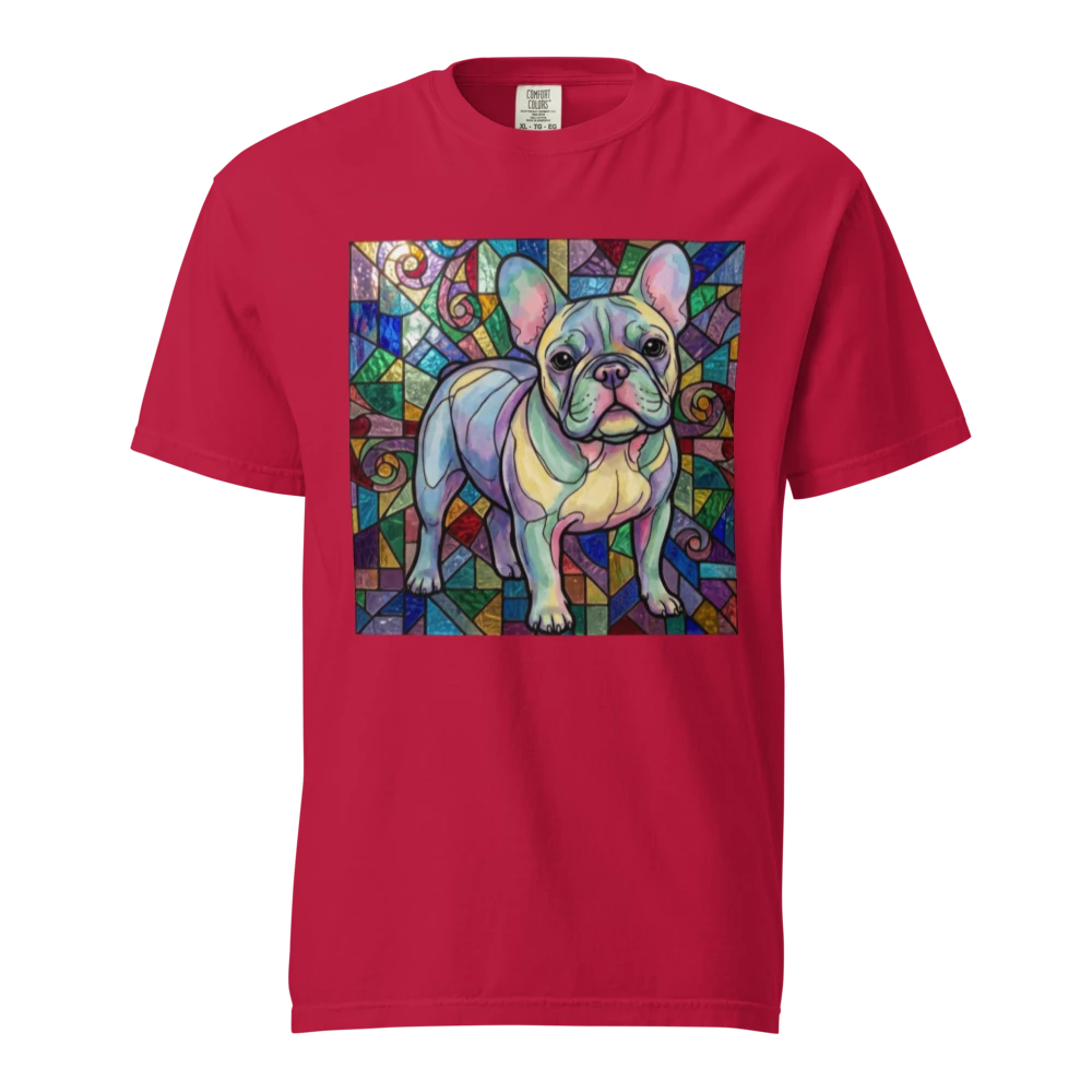 Lesnort - Dreamscape Stained Glass French Bulldog T-Shirt