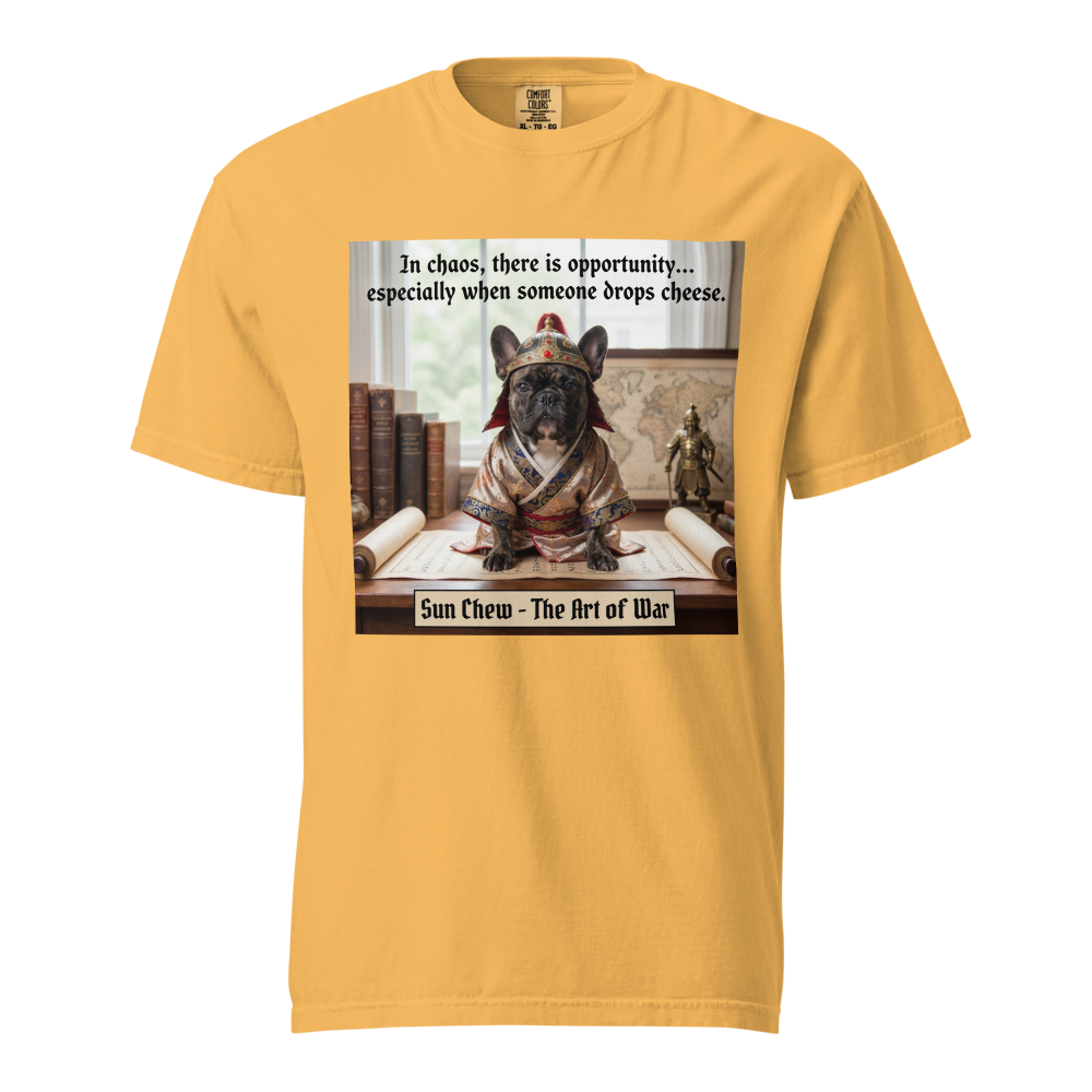 Lesnort - The Art of War "Dropped Cheese" French Bulldog Graphic Tee