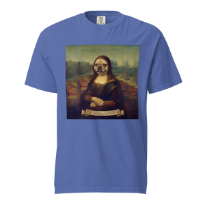 Lesnort - "The Mona Leash-A" Classic Art Parody Frenchie Tee