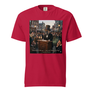 Lesnort - "Character is Like Gas" Funny Dog Quote T-Shirt