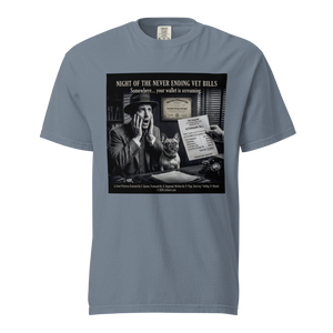 "Night of the Never Ending Vet Bills" Funny Dog Graphic Tshirt