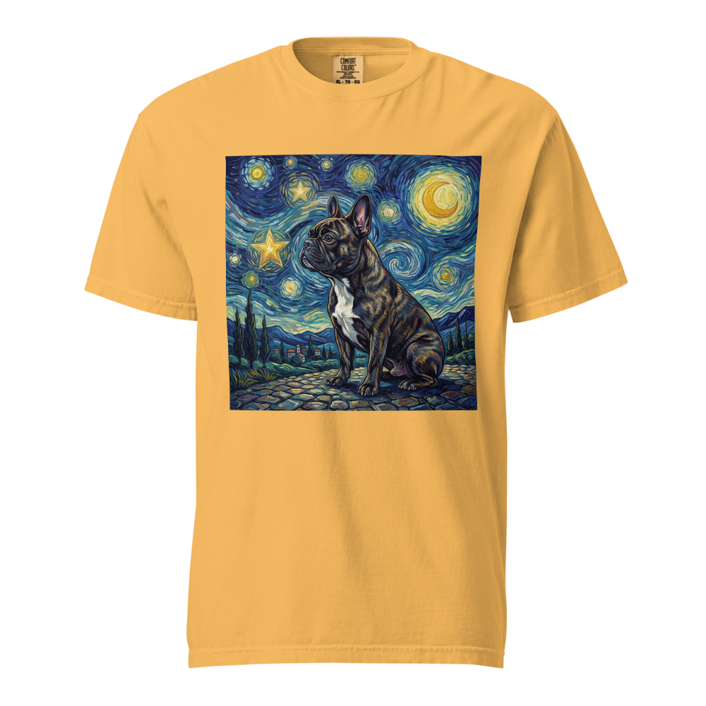 Lesnort - "Starry Night Frenchie" Fine Art Graphic T-Shirt