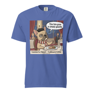 Lesnort - Gaston Le Snort - "Simply Gauche" Snobby Frenchie Culinary Critic Tee