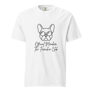 Lesnort - The Frenchie Club T-Shirt | Minimalist Dog in Glasses