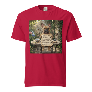Lesnort - "Daily Schedule" Funny French Bulldog T-Shirt