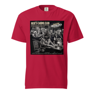 "Rick's Canine Club" Funny Film Noir Dog Graphic Tshirt