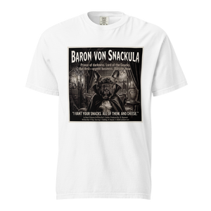 "Baron Von Snackula" Funny Vampire Frenchie Parody Tshirt