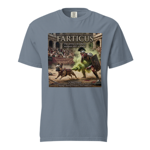 Lesnort - "Farticus" Funny Gladiator Frenchie Parody Tshirt