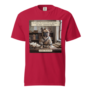 Lesnort - The Art of War "Dropped Cheese" French Bulldog Graphic Tee