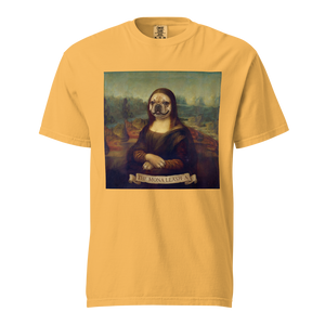 Lesnort - "The Mona Leash-A" Classic Art Parody Frenchie Tee