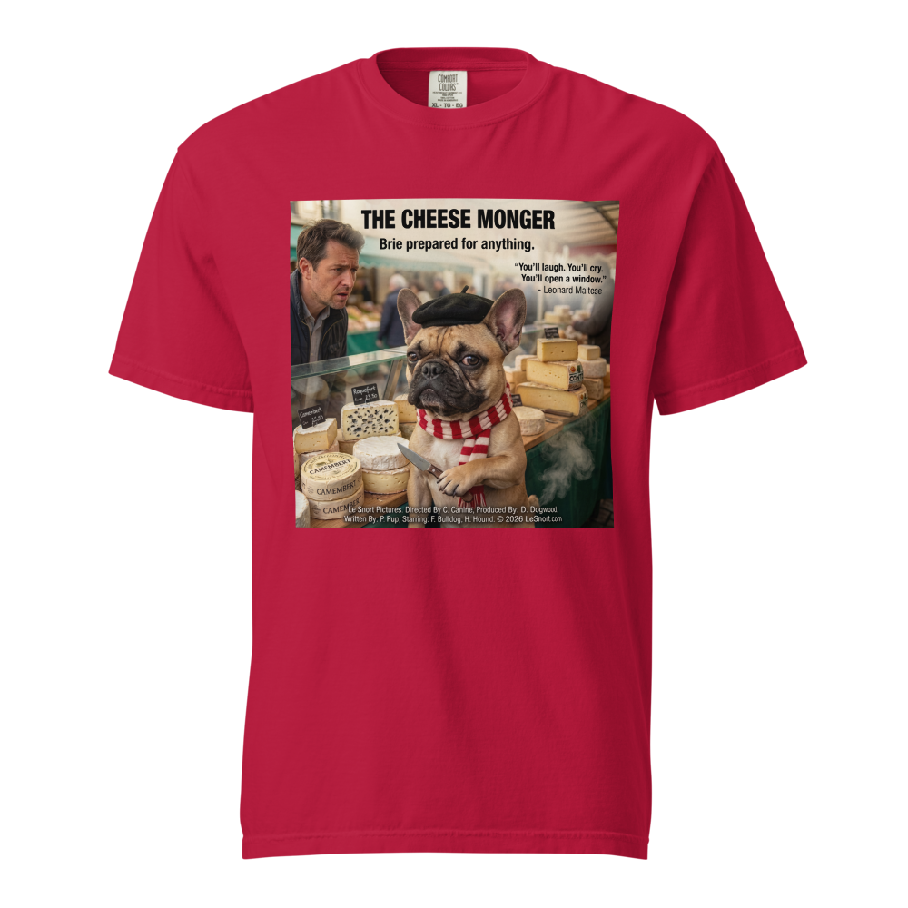 Lesnort - "The Cheese Monger" Funny Dog Graphic T-Shirt