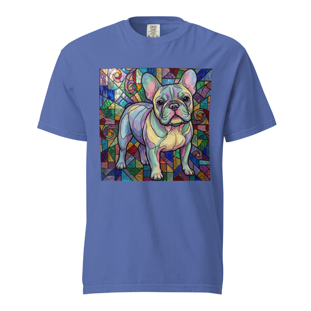 Lesnort - Dreamscape Stained Glass French Bulldog T-Shirt