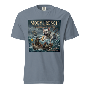 Lesnort - "The Great White Frenchie" Funny Book Cover Tshirt