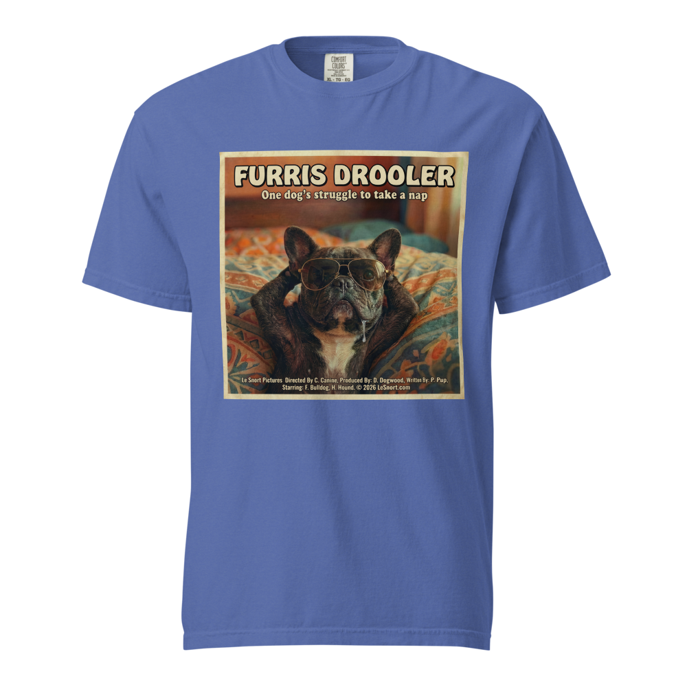 Lesnort - "Furris Drooler" 80s Movie Parody Frenchie Tee