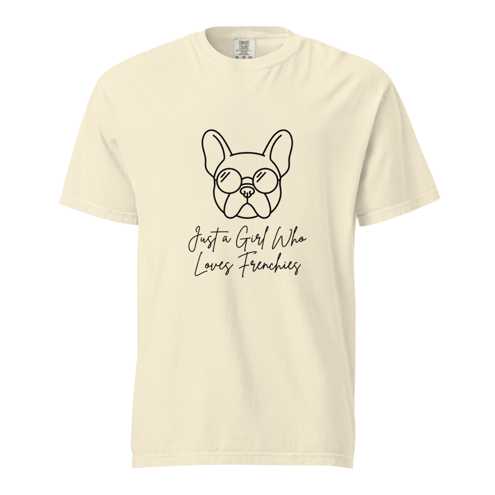 Lesnort - "Just a Girl Who Loves Frenchies" Line Art Tee