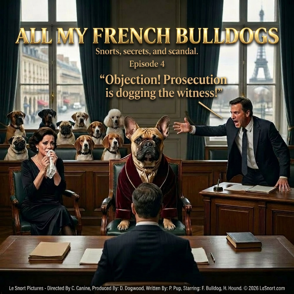 Lesnort - Episode 4 - "All My French Bulldogs" Funny Courtroom Parody Tshirt