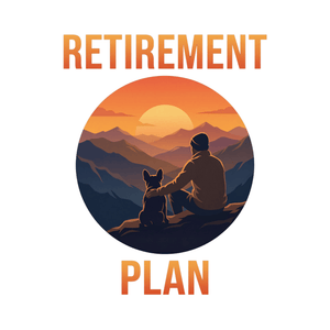 Lesnort - For Men - "Retirement Plan" Mountain Sunset Frenchie T-Shirt