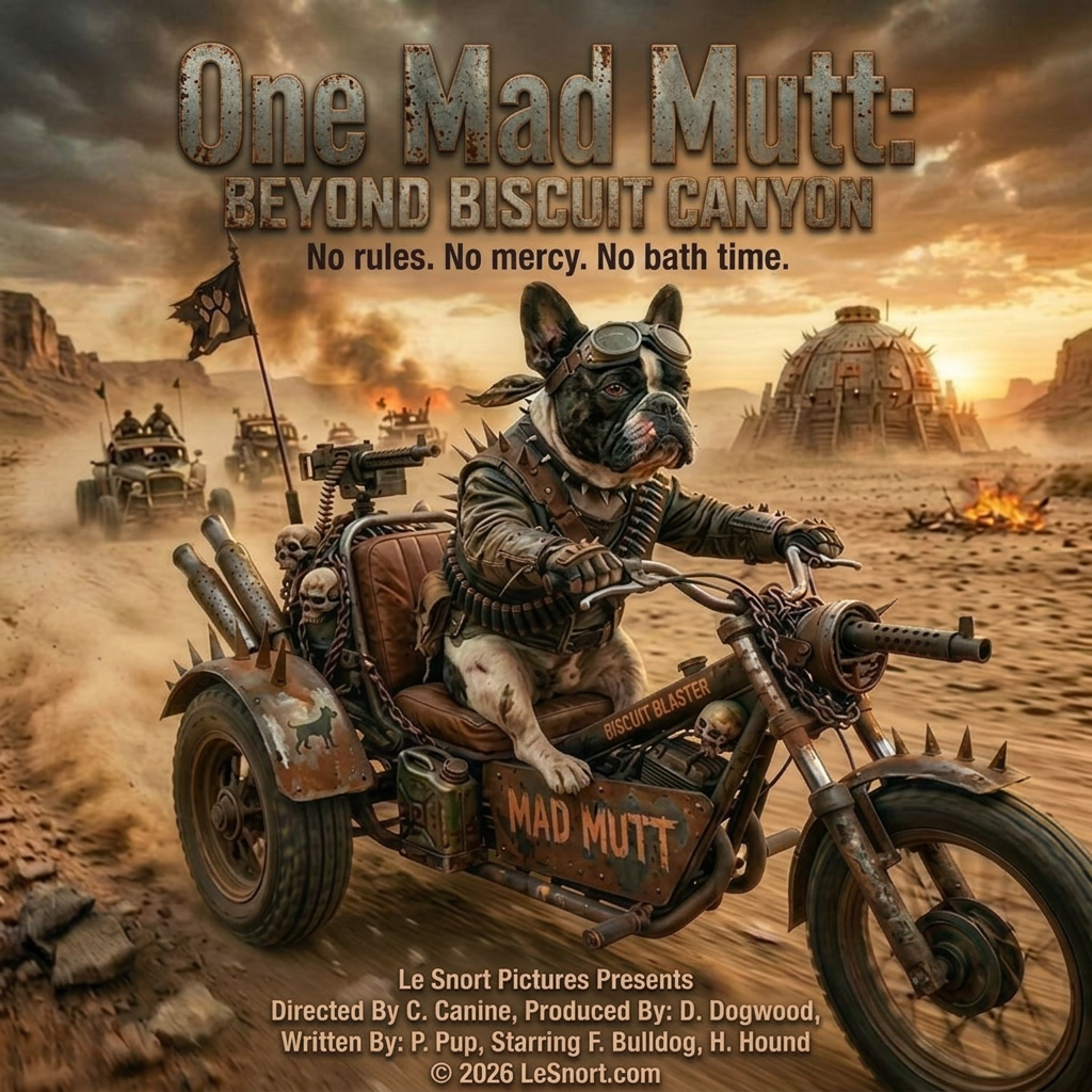 Lesnort - "One Mad Mutt" Post-Apocalyptic Movie Parody Tshirt