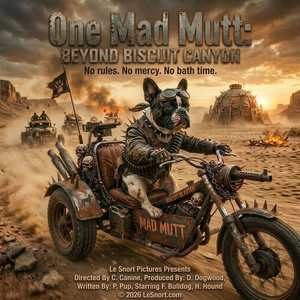 Lesnort - "One Mad Mutt" Post-Apocalyptic Movie Parody Tshirt
