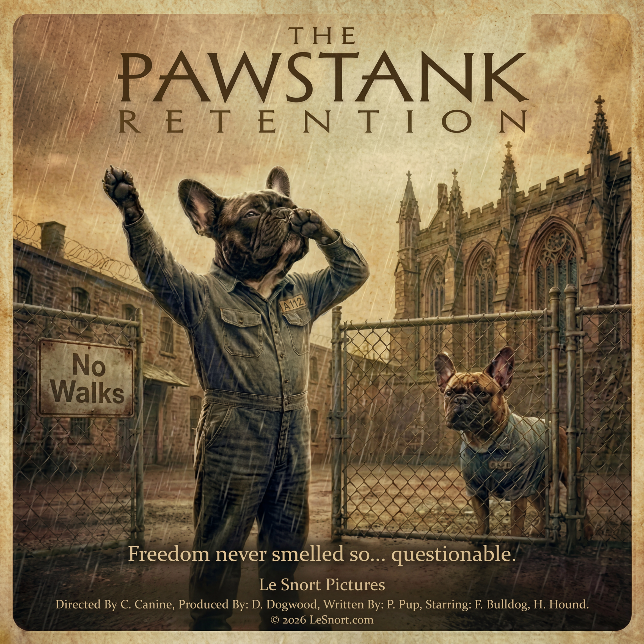 Lesnort - "The Pawstank Retention" Funny Dog Parody Tee