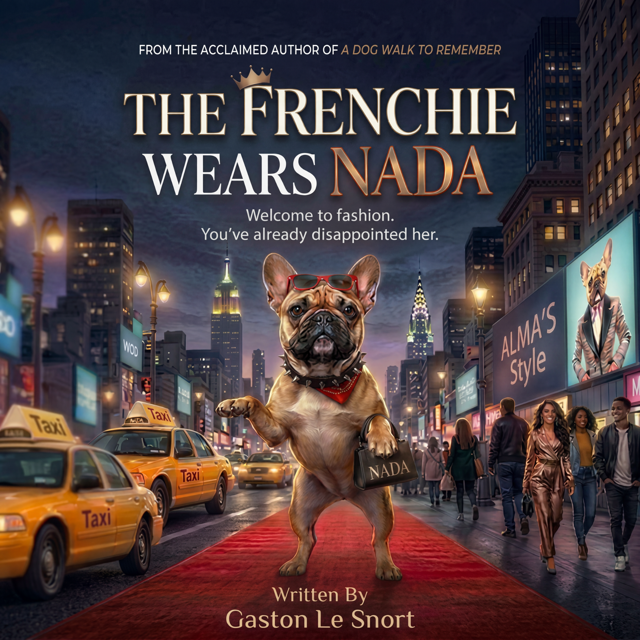 Lesnort - "The Frenchie Wears Nada" Funny Dog Parody Tee