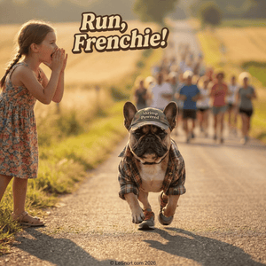 Lesnort - "Run, Frenchie" Retro Parody Graphic Tee