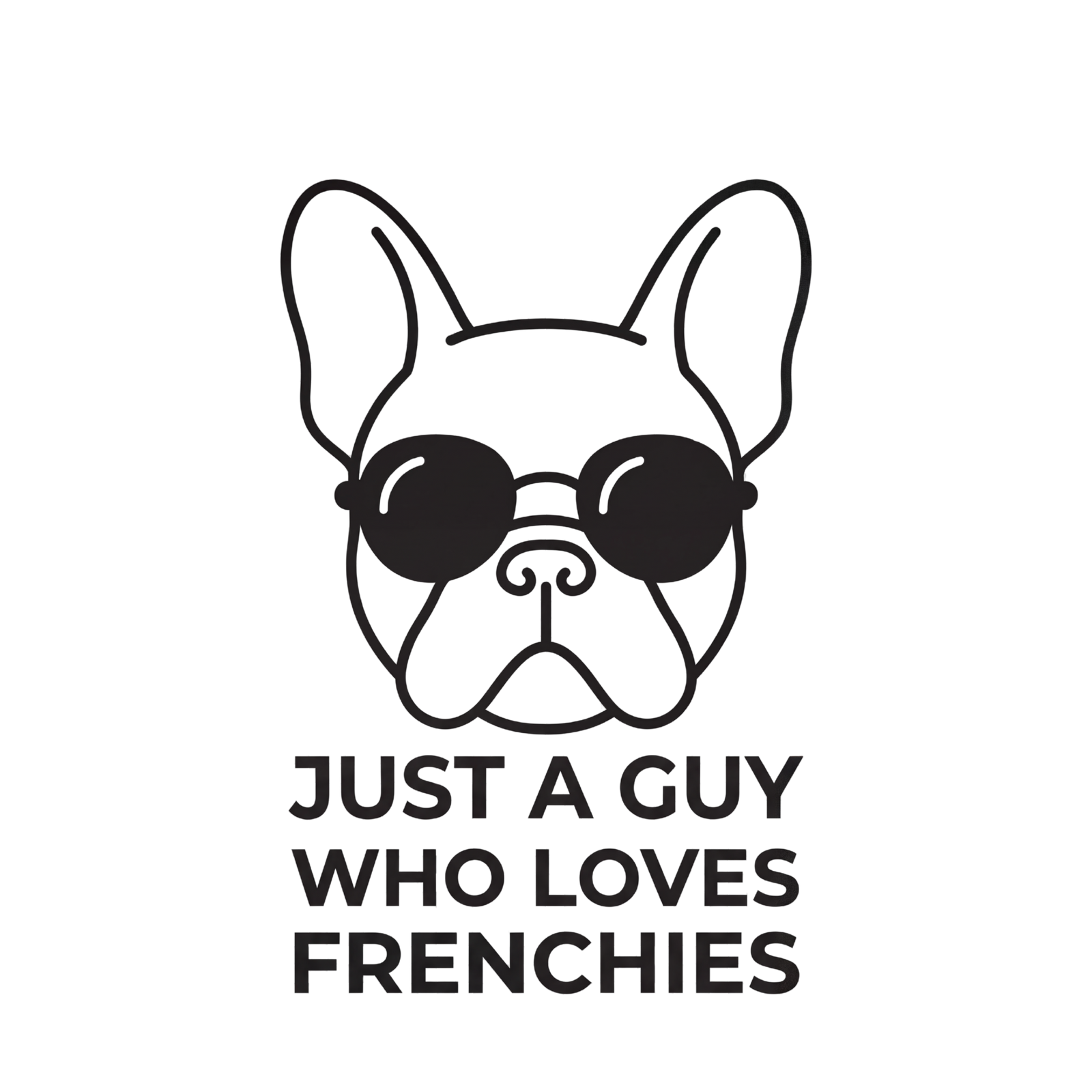 Lesnort - "Just a Guy Who Loves Frenchies" Bold Retro Graphic Tee