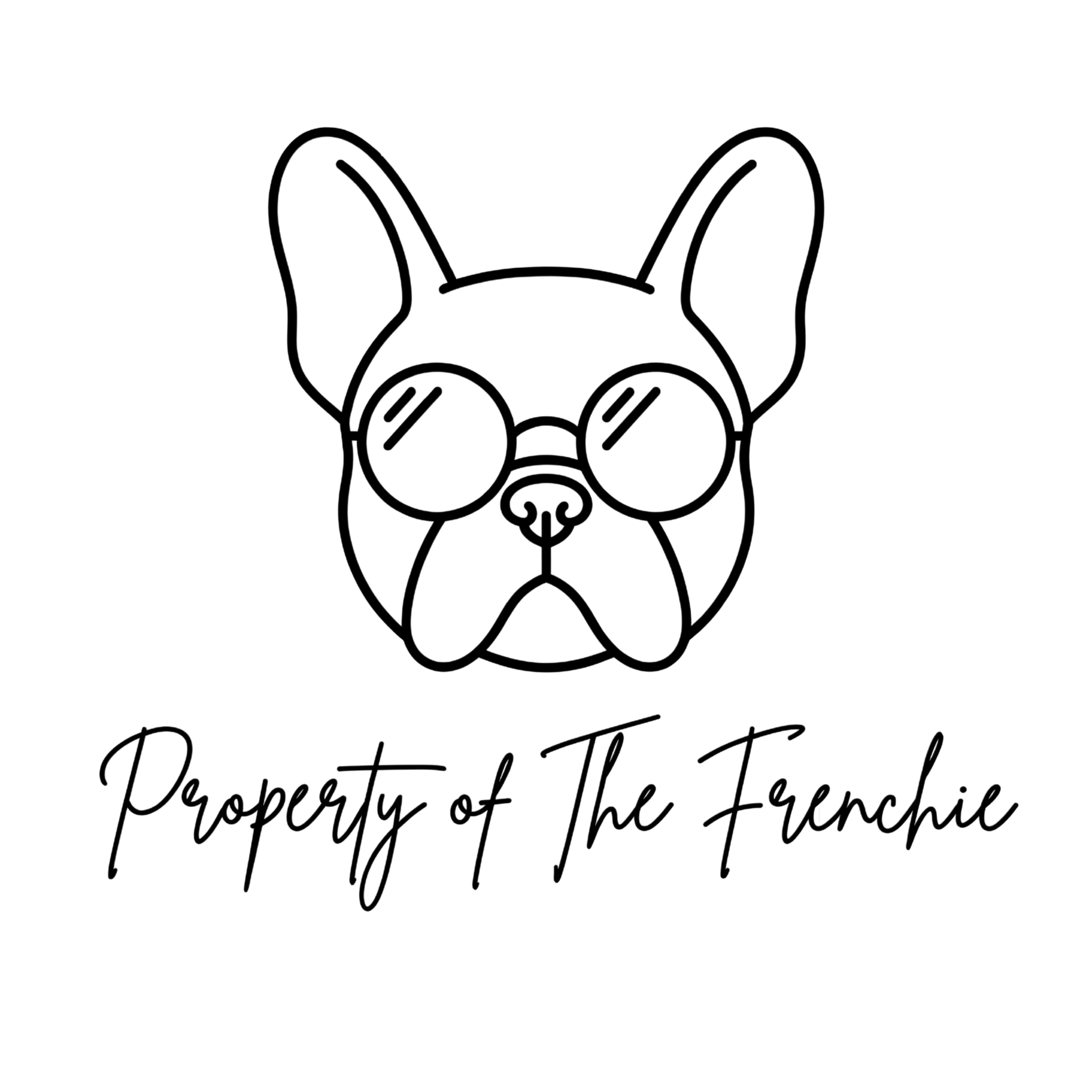 Lesnort - Minimalist "Property of The Frenchie" Dog Lover T-Shirt