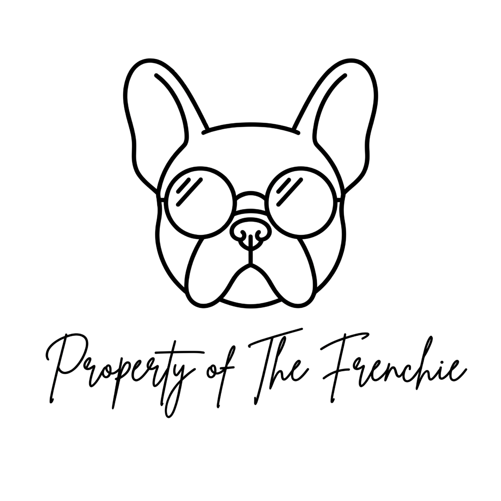 Lesnort - Minimalist "Property of The Frenchie" Dog Lover T-Shirt