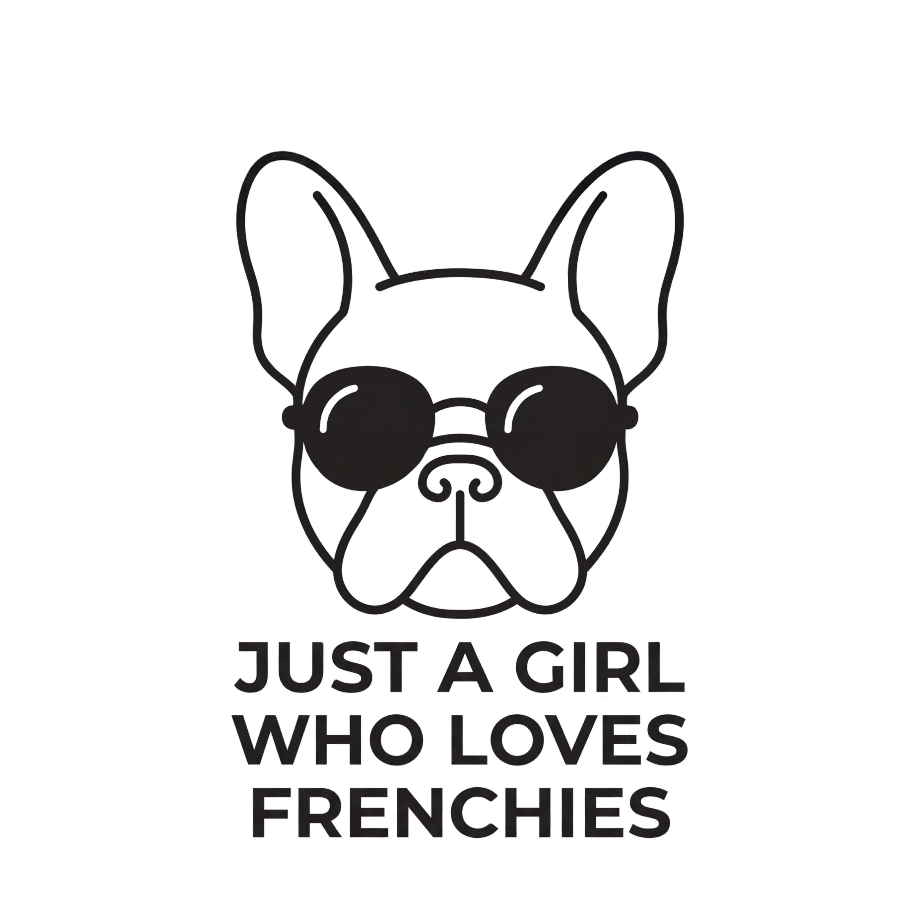 Lesnort - "Just a Girl Who Loves Frenchies" Bold Graphic Tee