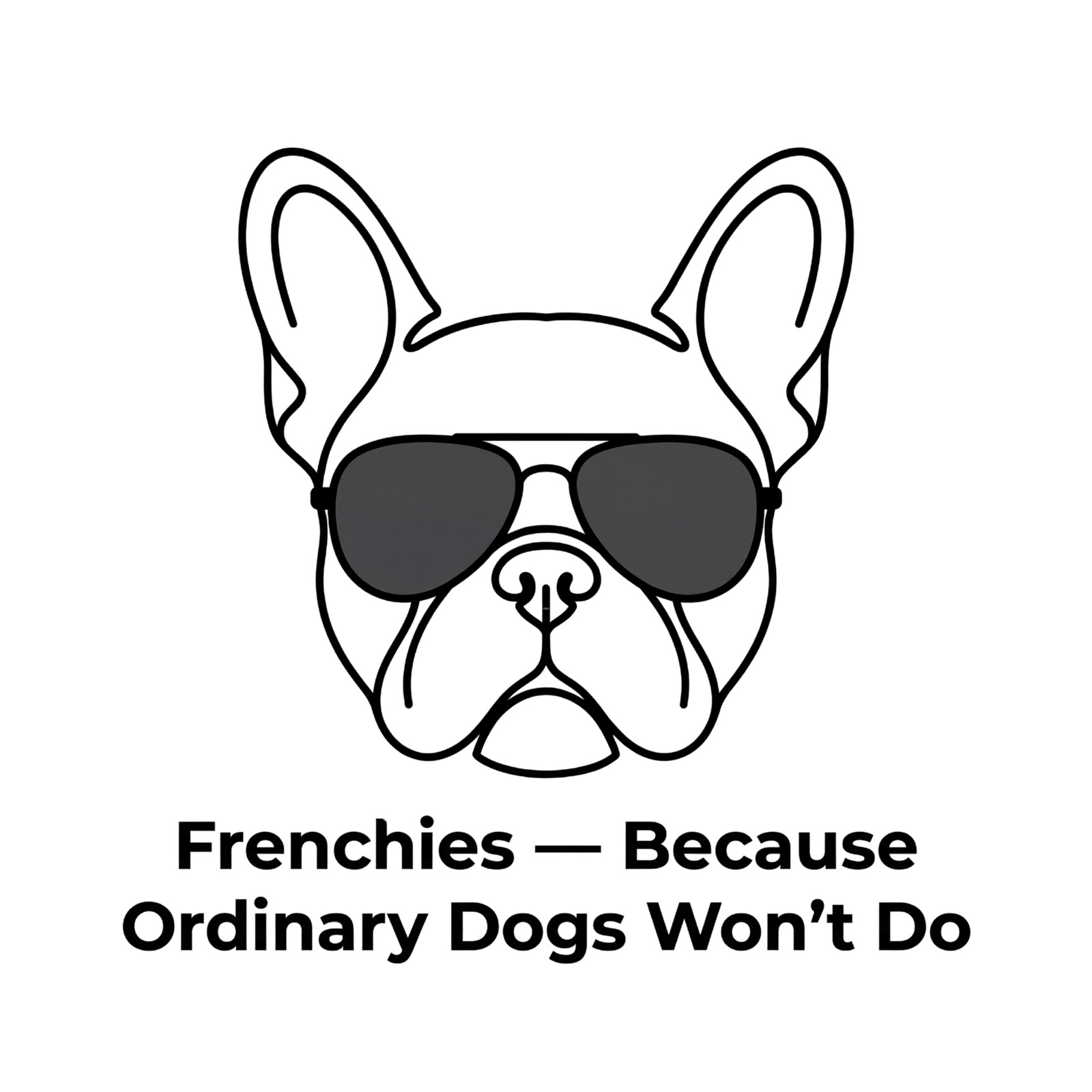 Lesnort - Extraordinary Frenchie Graphic T-Shirt | Cool Aviator Dog