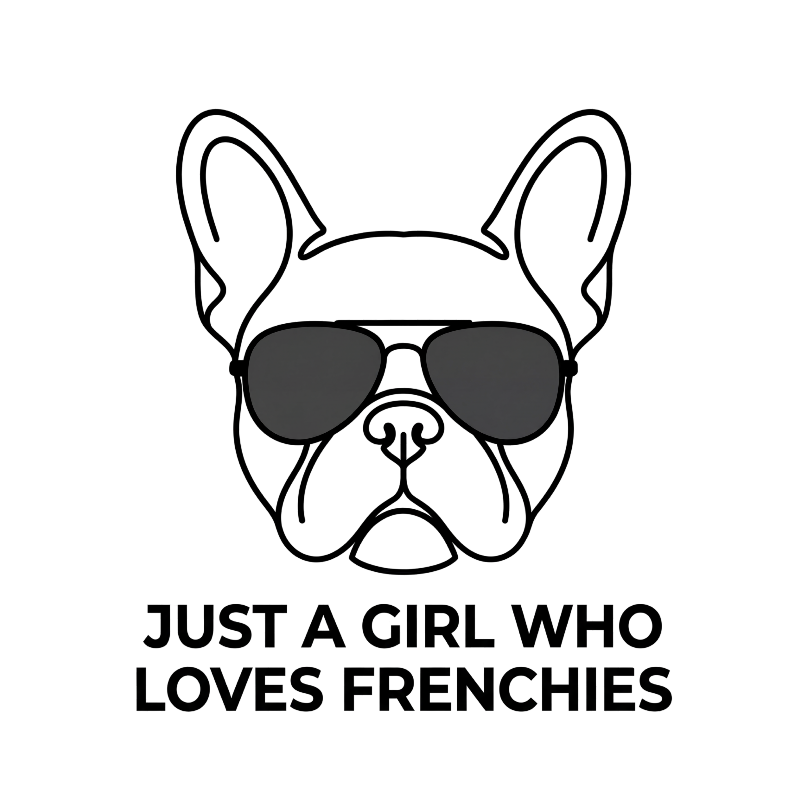 Lesnort - Cool Frenchie Mom Graphic T-Shirt | Dog in Shades