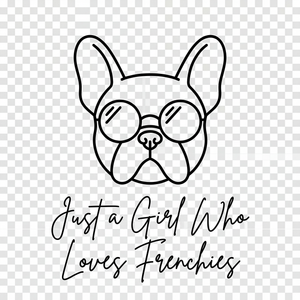 Lesnort - "Just a Girl Who Loves Frenchies" Line Art Tee