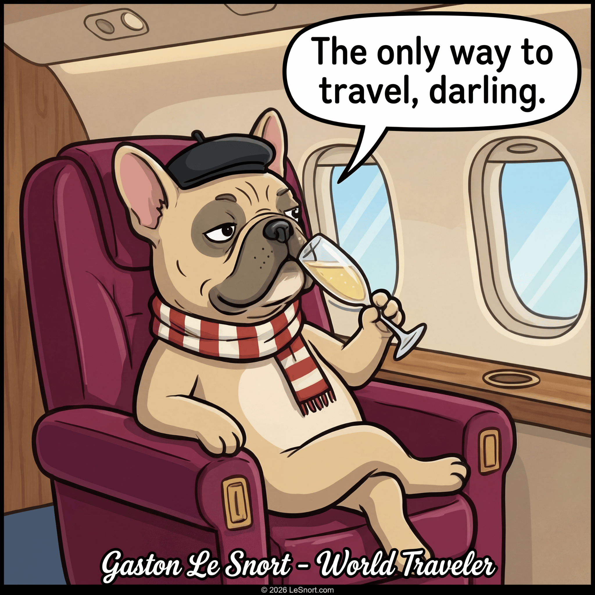 Lesnort - Gaston Le Snort – World Traveler T‑Shirt