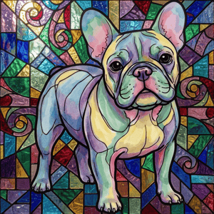Lesnort - Dreamscape Stained Glass French Bulldog T-Shirt