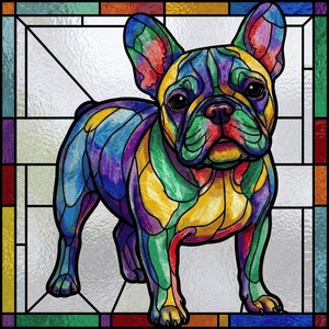 Lesnort - Luminous Stained Glass French Bulldog Graphic Tee