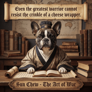 Lesnort - "Sun Chew - The Cheese Wrapper" Funny Frenchie Parody Tee