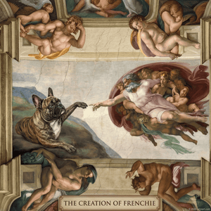 Lesnort - "The Creation of Frenchie" Sistine Chapel Graphic T-Shirt