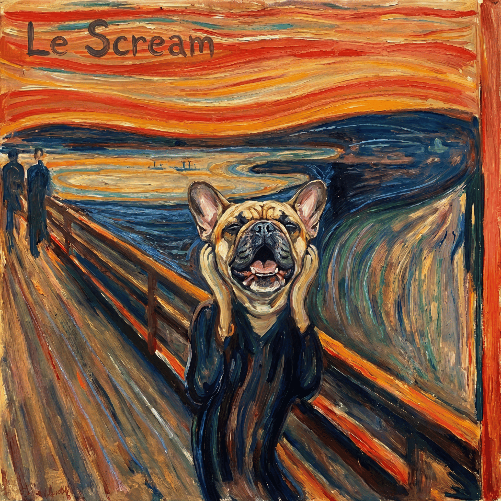 Lesnort - "Le Scream" Classic Art Parody Frenchie Tee