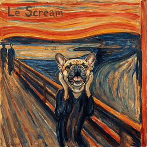 Lesnort - "Le Scream" Classic Art Parody Frenchie Tee