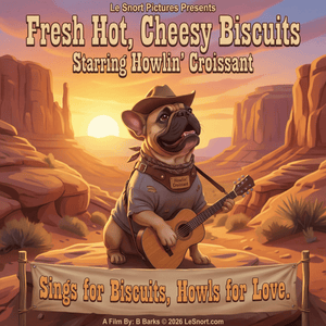 Lesnort - Fresh Hot, Cheesy Biscuits – Starring Howlin’ Croissant Tee