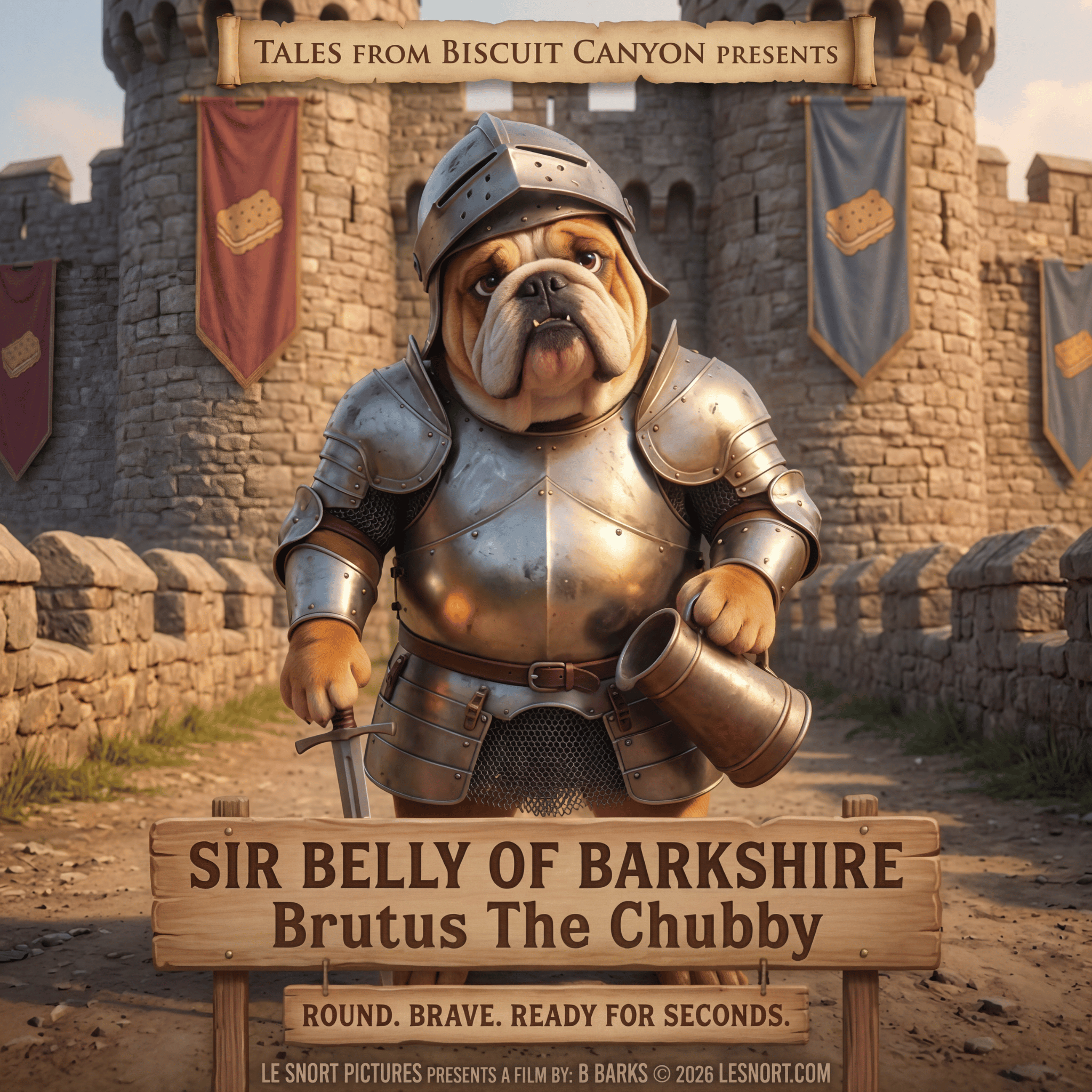 Lesnort - Sir Belly of Barkshire – Brutus the Chubby Knight Tee