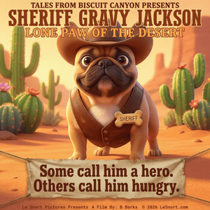 Lesnort - "Sheriff Gravy Jackson" Western Dog Toddler Tshirt