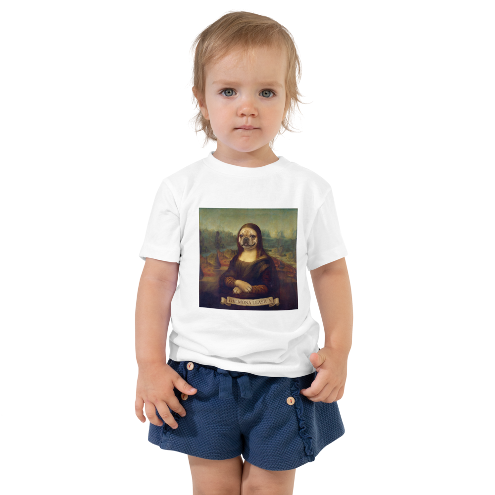 Lesnort - "The Mona Leash-A" Classic Art Parody Toddler T-Shirt